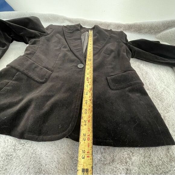 Valerie Stevens Petite size 2P velour black blazer - Picture 9 of 10